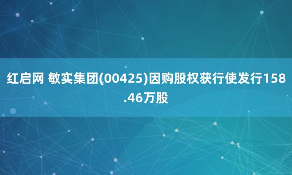 红启网 敏实集团(00425)因购股权获行使发行158.46万股